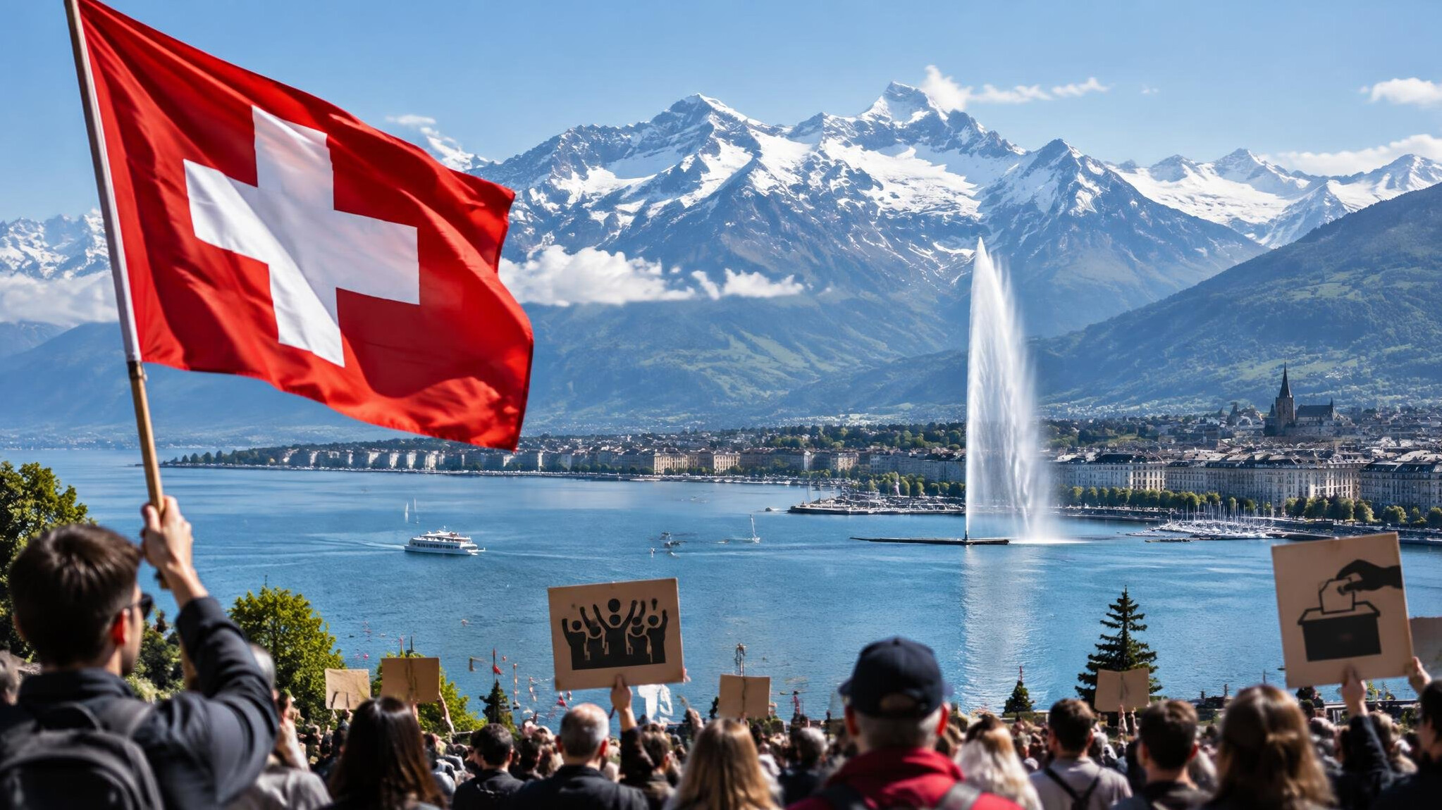 swiss alps landscape