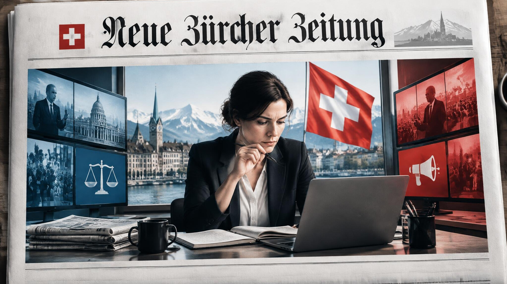 swiss newspaper front page