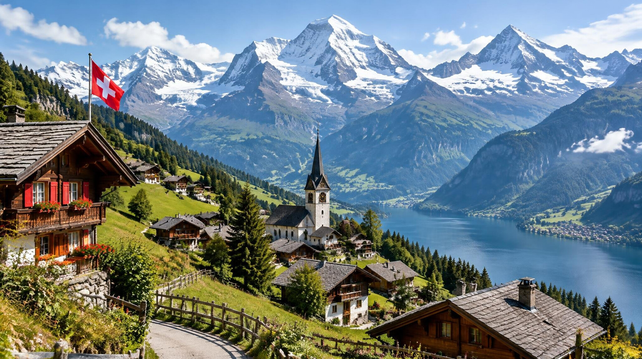 swiss alps landscape