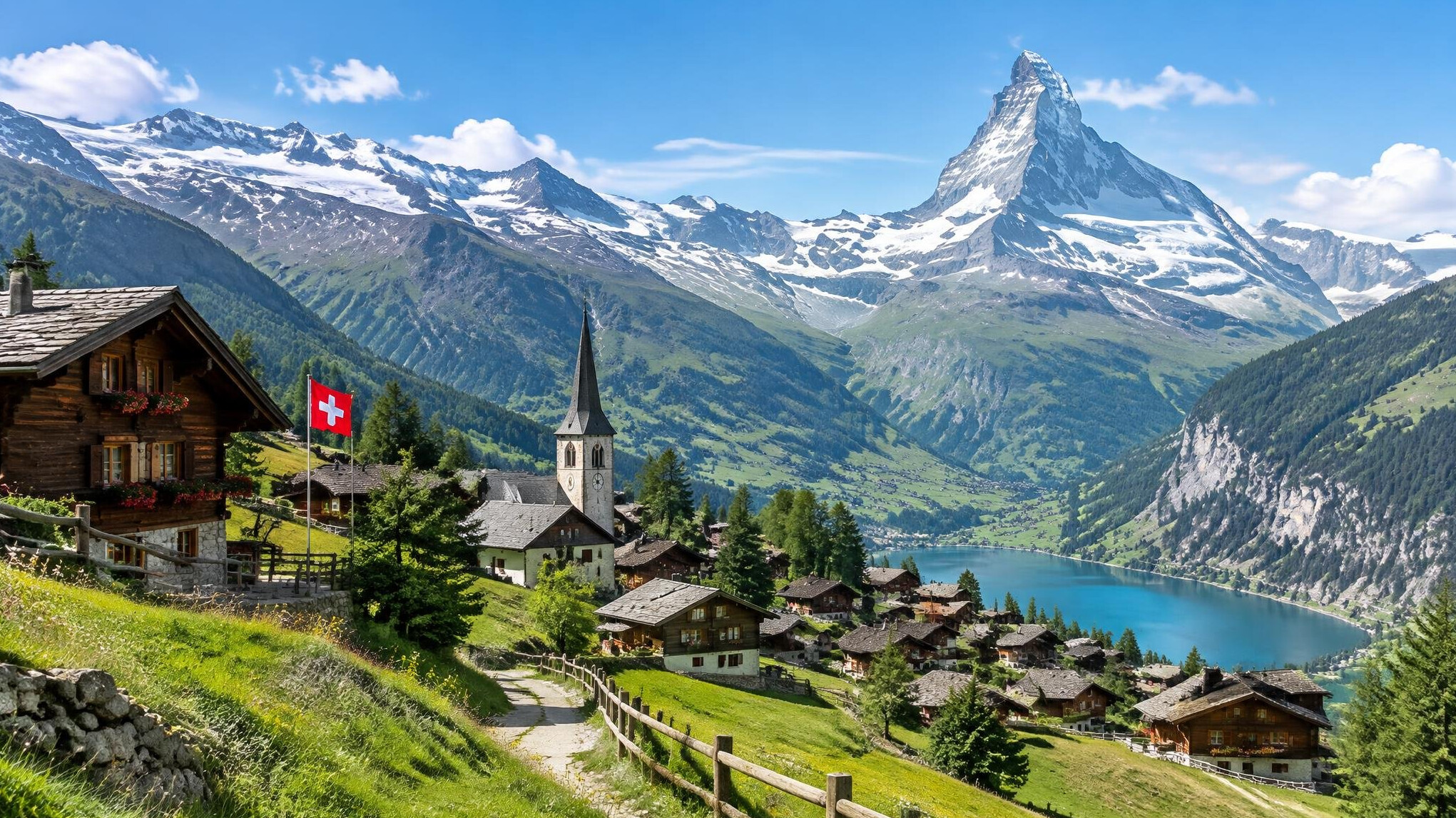 swiss mountains landscape