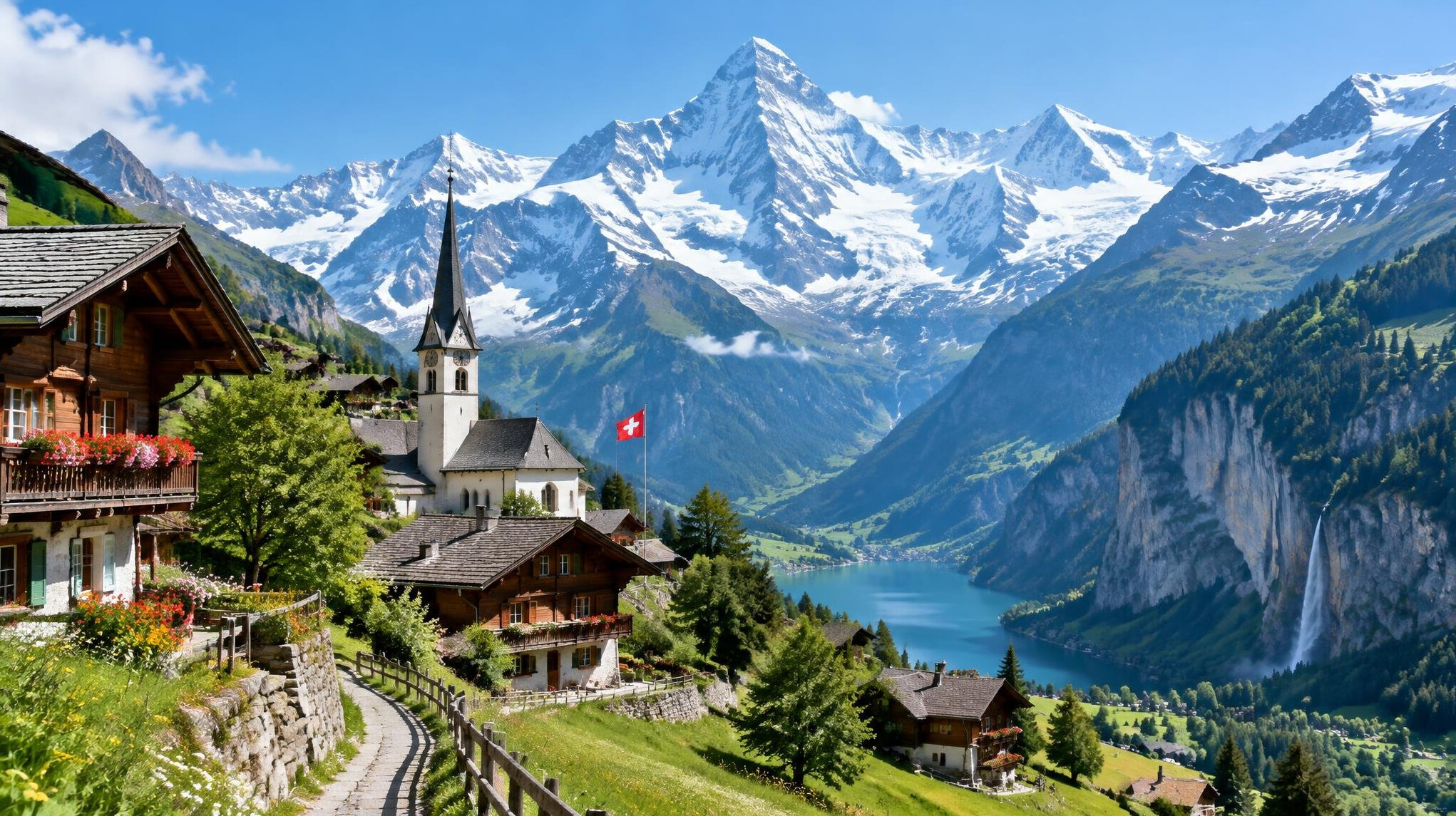 swiss alps landscape